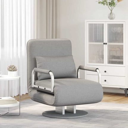 drejestol og sovesofa lysegrå