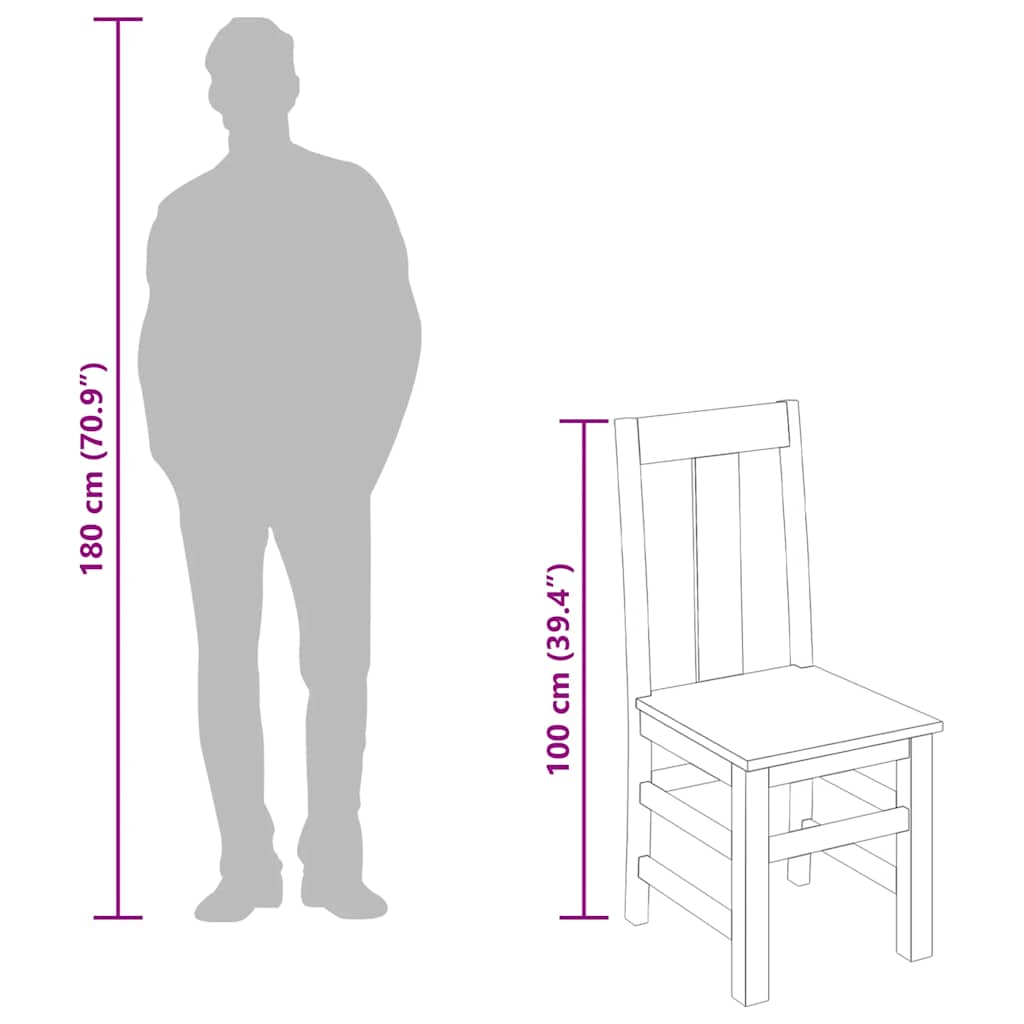 spisebordsstole 6 stk. massivt træ