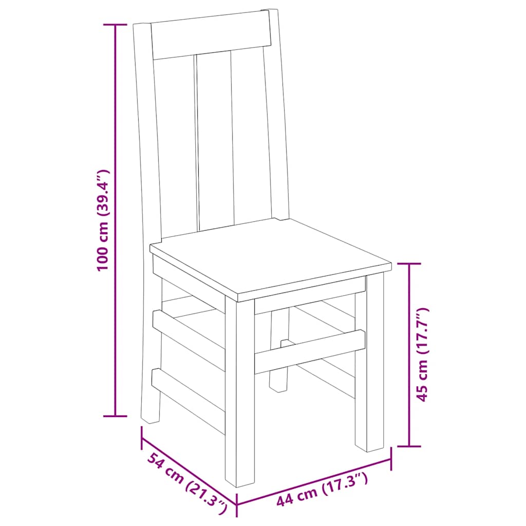 spisebordsstole 6 stk. massivt træ