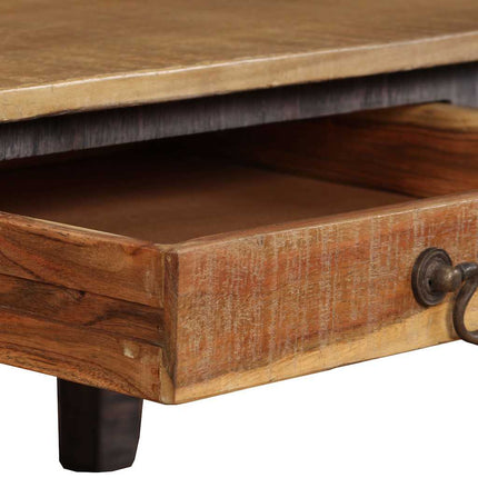 sofabord vintagelook massivt træ 118 x 60 x 40 cm