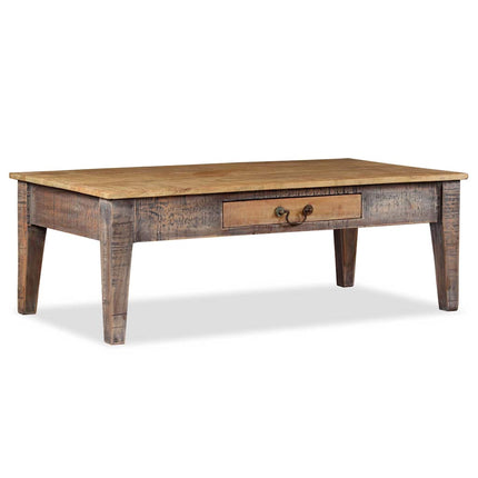 sofabord vintagelook massivt træ 118 x 60 x 40 cm