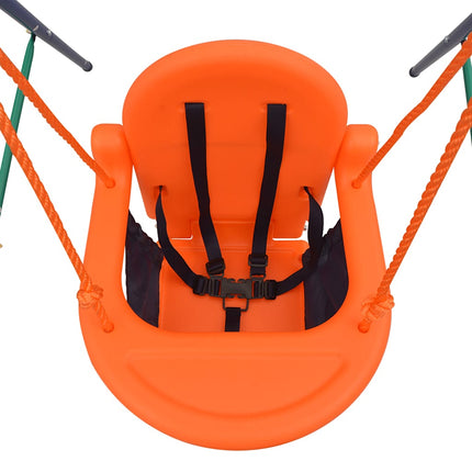2-i-1 gynge og babygynge orange