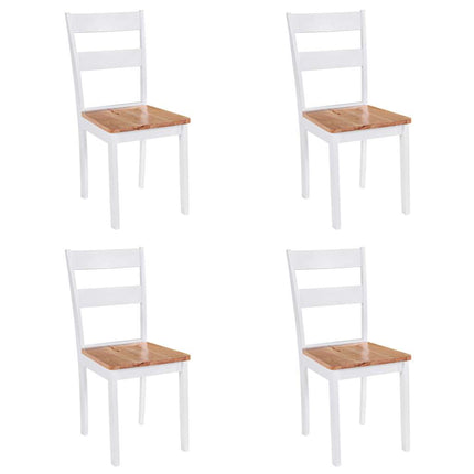 spisebordsstole 4 stk. massivt gummitræ hvid