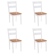 spisebordsstole 4 stk. massivt gummitræ hvid