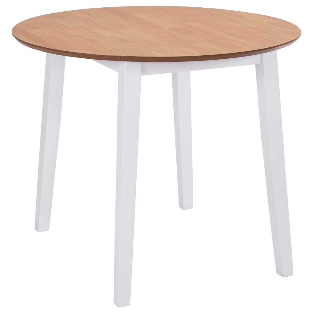 klapbord rundt MDF hvid