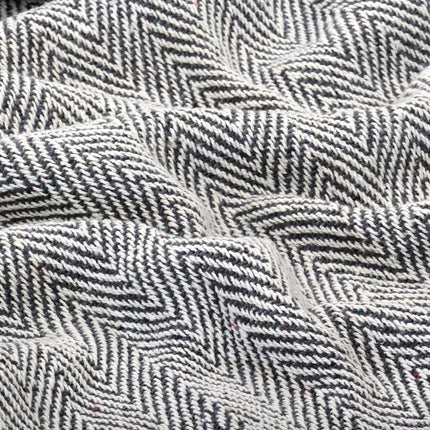 plaid 160x210 cm bomuld sildebensmønster marineblå