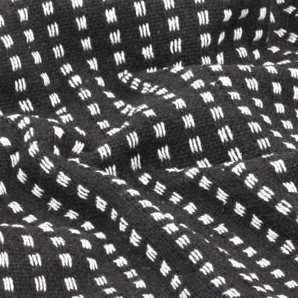 plaid 125x150 cm bomuld firkanter sort