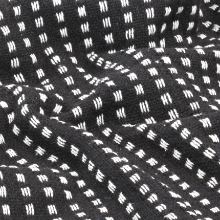 plaid 160x210 cm bomuld firkanter sort
