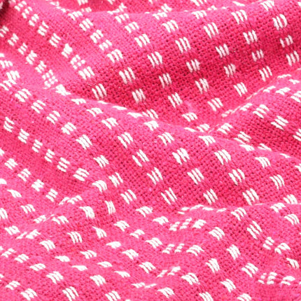 plaid 160x210 cm bomuld firkanter lyserød