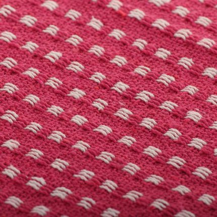 plaid 160x210 cm bomuld firkanter lyserød
