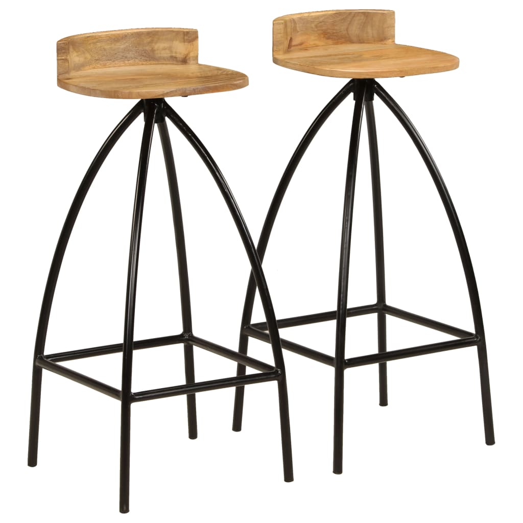 barstole 2 stk. massivt mangotr
