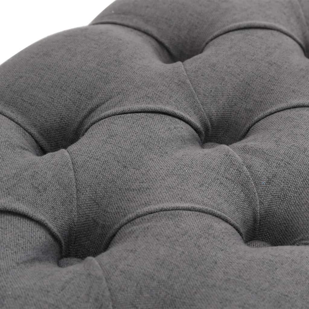 bænk 110x38x48 cm lærred massivt træ mørkegrå