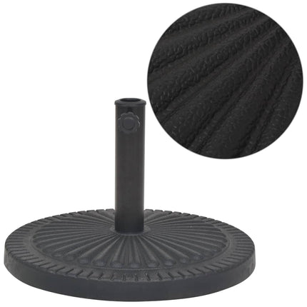 parasolfod resin rund sort 14 kg