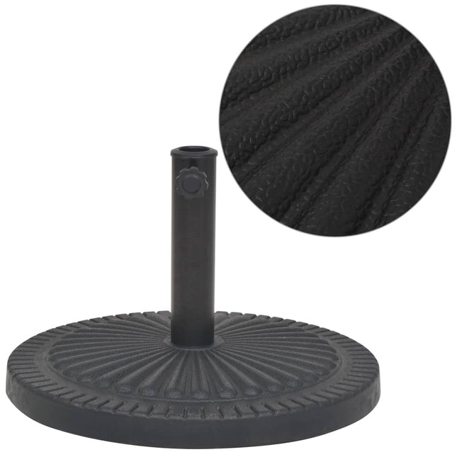 parasolfod resin rund sort 14 kg