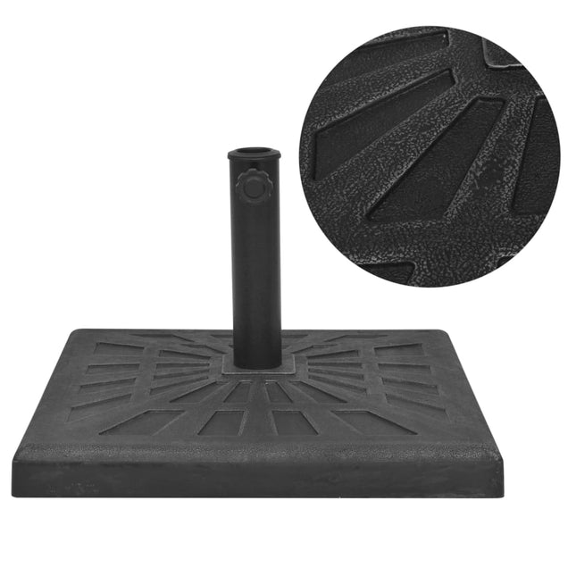 parasolfod resin firkant sort 12 kg