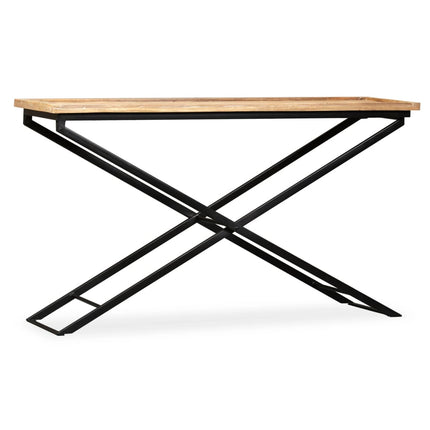 konsolbord solidt mangotræ 130 x 40 x 80 cm