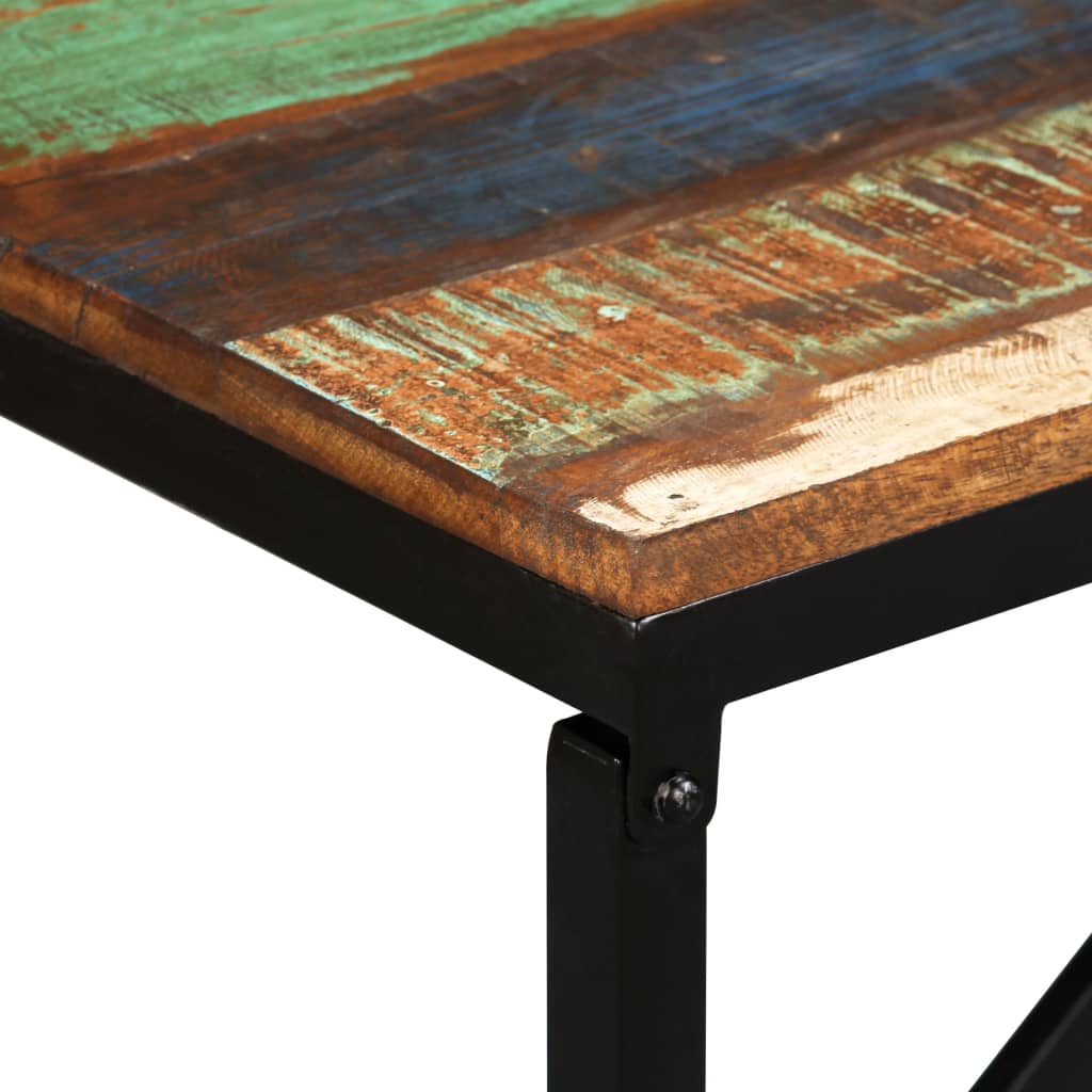 bænk 110x35x45 cm massivt genbrugstræ