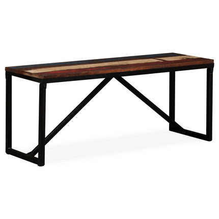 bænk 110x35x45 cm massivt genbrugstræ