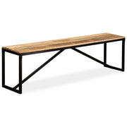 bænk i massivt mangotræ 160 x 35 x 45 cm