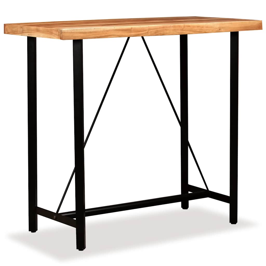 Barbord i massivt akacietræ - 120 × 60 × 107 cm, industrielt design