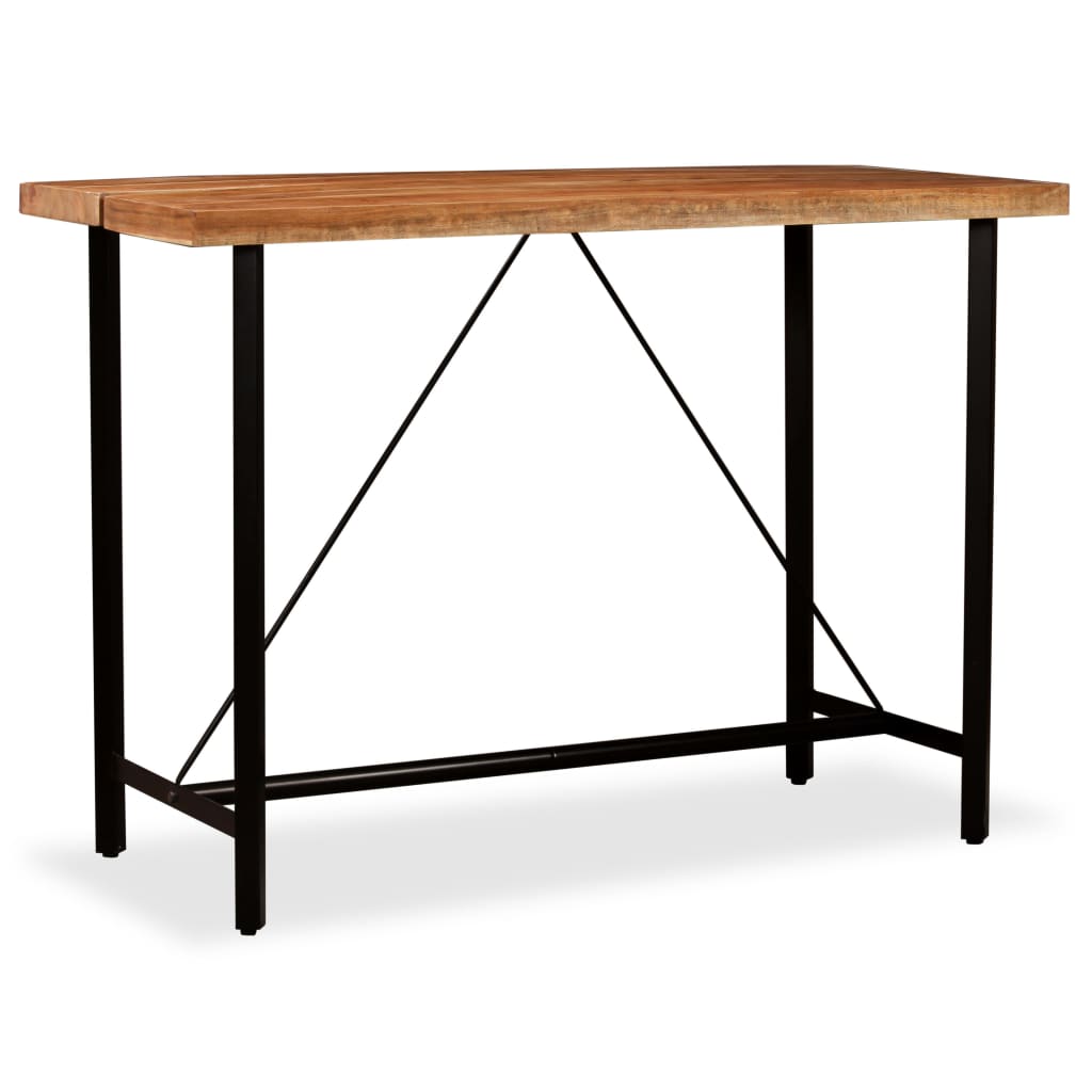 Barbord 150 × 70 × 107 cm i massivt akacietræ - industrielt design