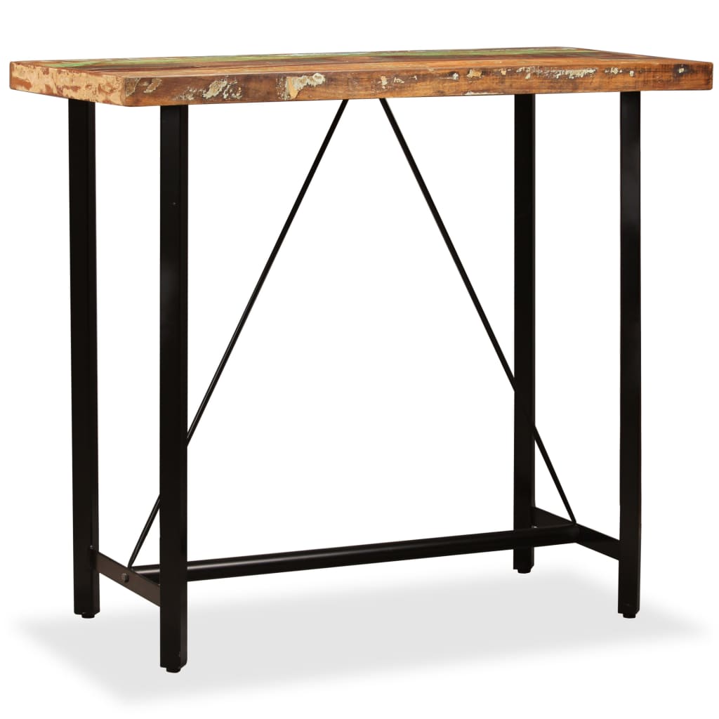 barbord 120x60x107 cm massivt genbrugstr