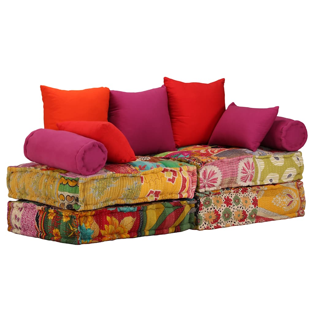 2-Personers Modulpuf Stof Patchwork - Patchwork / 2-pers. sofa