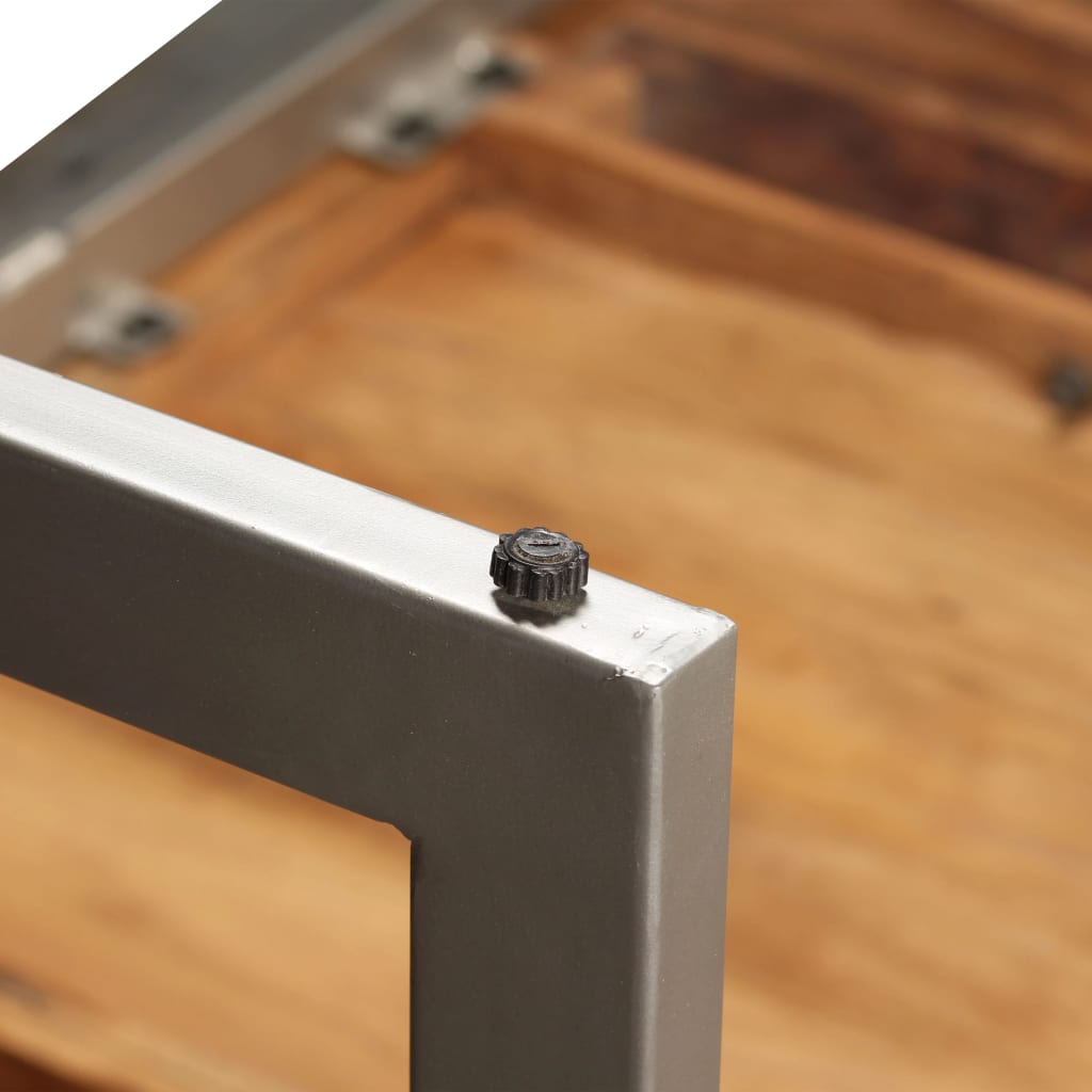 spisebord i massivt akacietræ og stål 180 cm