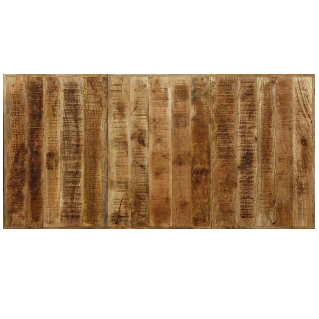 spisebord i massivt mangotræ og stål krydsstel 180 cm