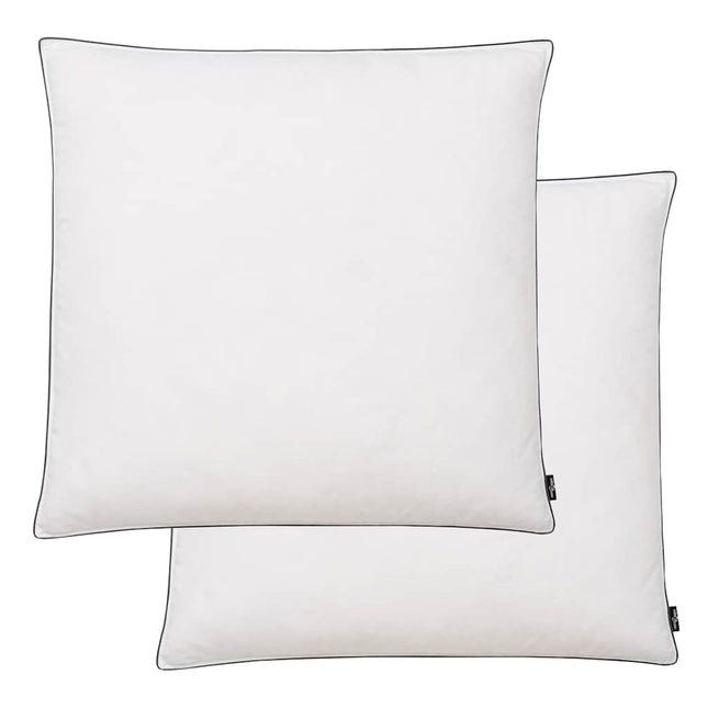 puder 2 stk. dun-/fjerfyld let 80x80 cm hvid