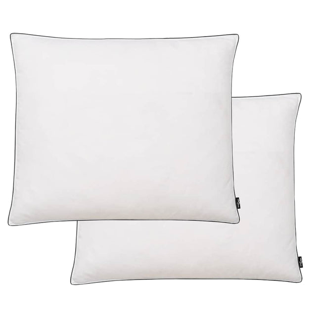 puder 2 stk. dun-/fjerfyld let 70x60 cm hvid
