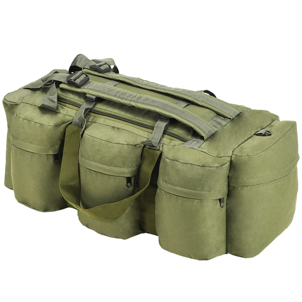 duffelbag i 3-i-1 army-stil 45 l olivengrøn billede