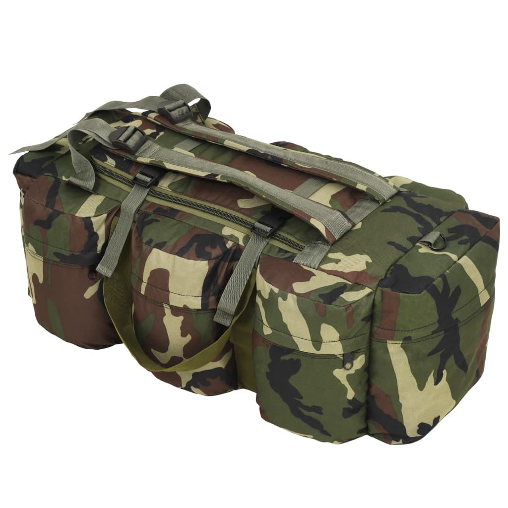 duffelbag i 3-i-1 army-stil 45 l camouflage