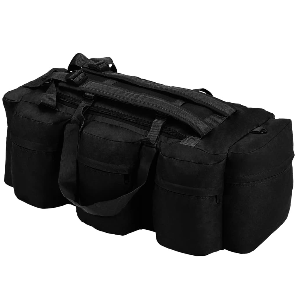 duffelbag i 3-i-1 army-stil 45 l sort billede