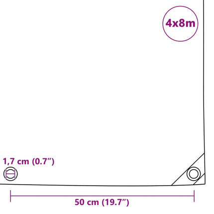 presenning 650 g/m² 4 x 8 m grøn