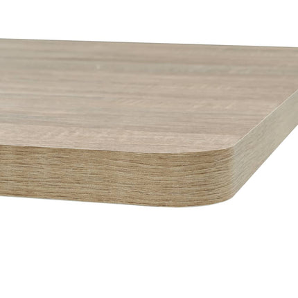 bistrobord MDF og stål firkantet 80 x 80 x 75 cm egetræsfarvet