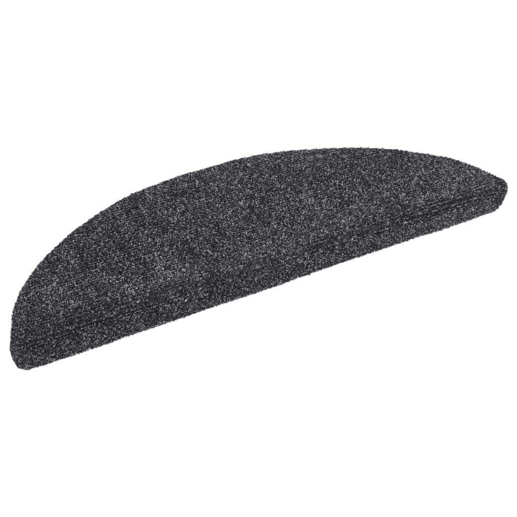 trappemåtter selvklæbende 15 stk. 56x17x3 cm mørkegrå halvrunde