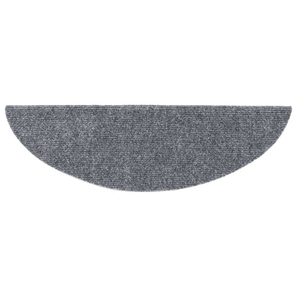 trappemåtter selvklæbende 15 stk. 56x17x3 cm lysegrå halvrunde