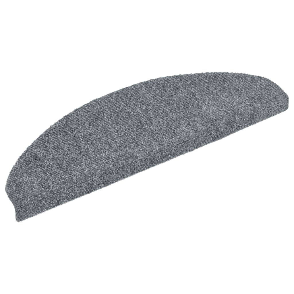 trappemåtter selvklæbende 15 stk. 65x21x4 cm lysegrå halvrunde store