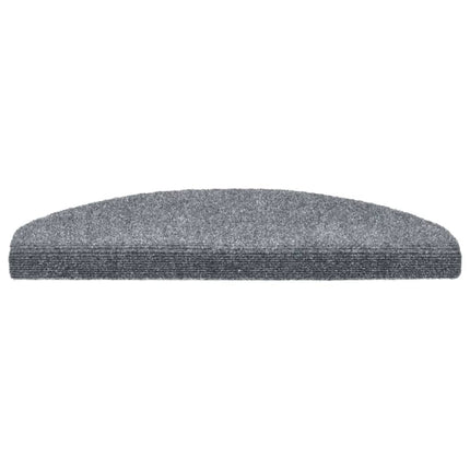 trappemåtter selvklæbende 15 stk. 65x21x4 cm lysegrå halvrunde store