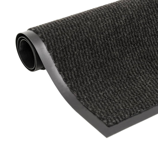 måtte med støvkontrol rektangulær tuftet 80 x 120 cm sort