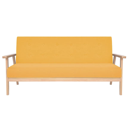 sofasæt i 2 dele stof gul