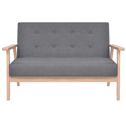 sofasæt i 2 dele stof mørkegrå