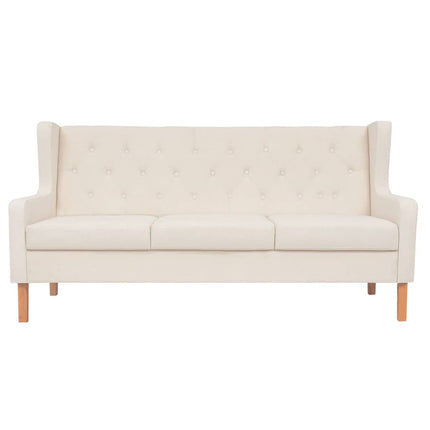 sofasæt 2 dele stof cremehvid