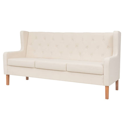 sofasæt 3 dele stof cremehvid