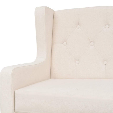sofasæt 3 dele stof cremehvid