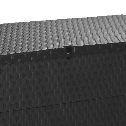 udendørs opbevaringkasse 120x56x63 cm polyrattan antracitgrå