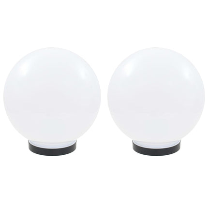 LED-kuglelamper 2 stk. kugleformet 25 cm PMMA