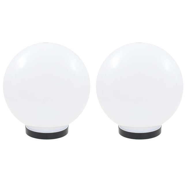 LED-kuglelamper 2 stk. kugleformet 25 cm PMMA