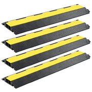 kabelbeskytterrampe 2 kanaler 4 stk. gummi 101,5 cm